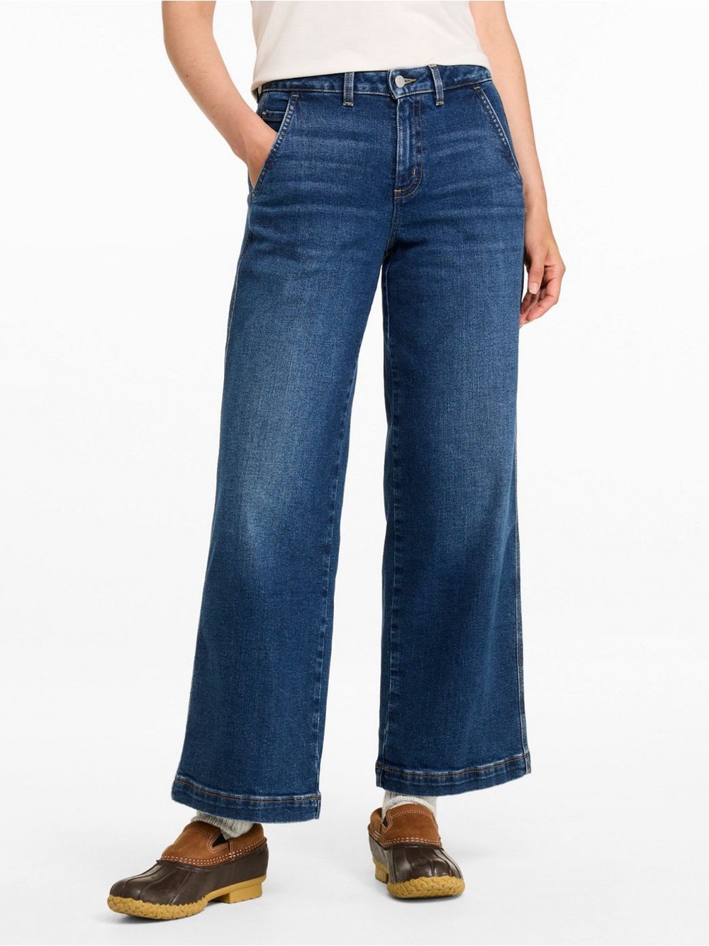 L.L. Bean 207 Vintage High-Rise Wide Leg Jeans size 18